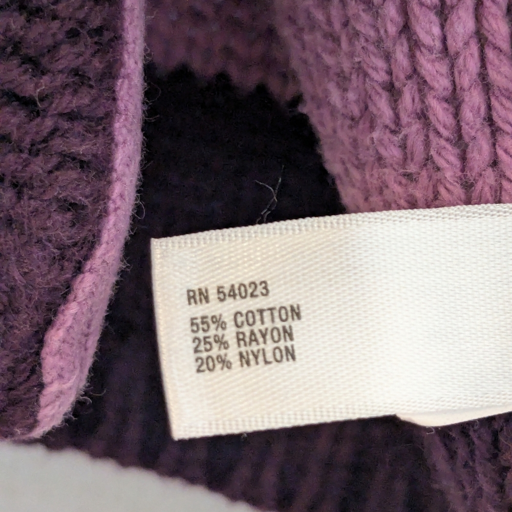 🪻Baby GAP Toddler Girl's Purple Striped Sweater Cardigan; Size: 18-24 Months - Picture 5 of 5